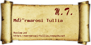 Mármarosi Tullia névjegykártya